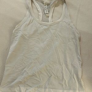 lululemon racerback tank top white size 4